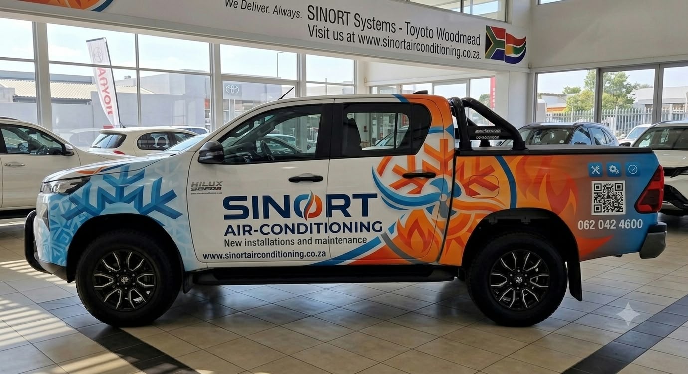 Sinort Air-Conditioning branded service vehicle